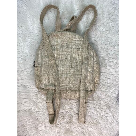 Core Hemp Small Cream Adjustable Strap Handmade Backpack Bag - Picture 3 of 8